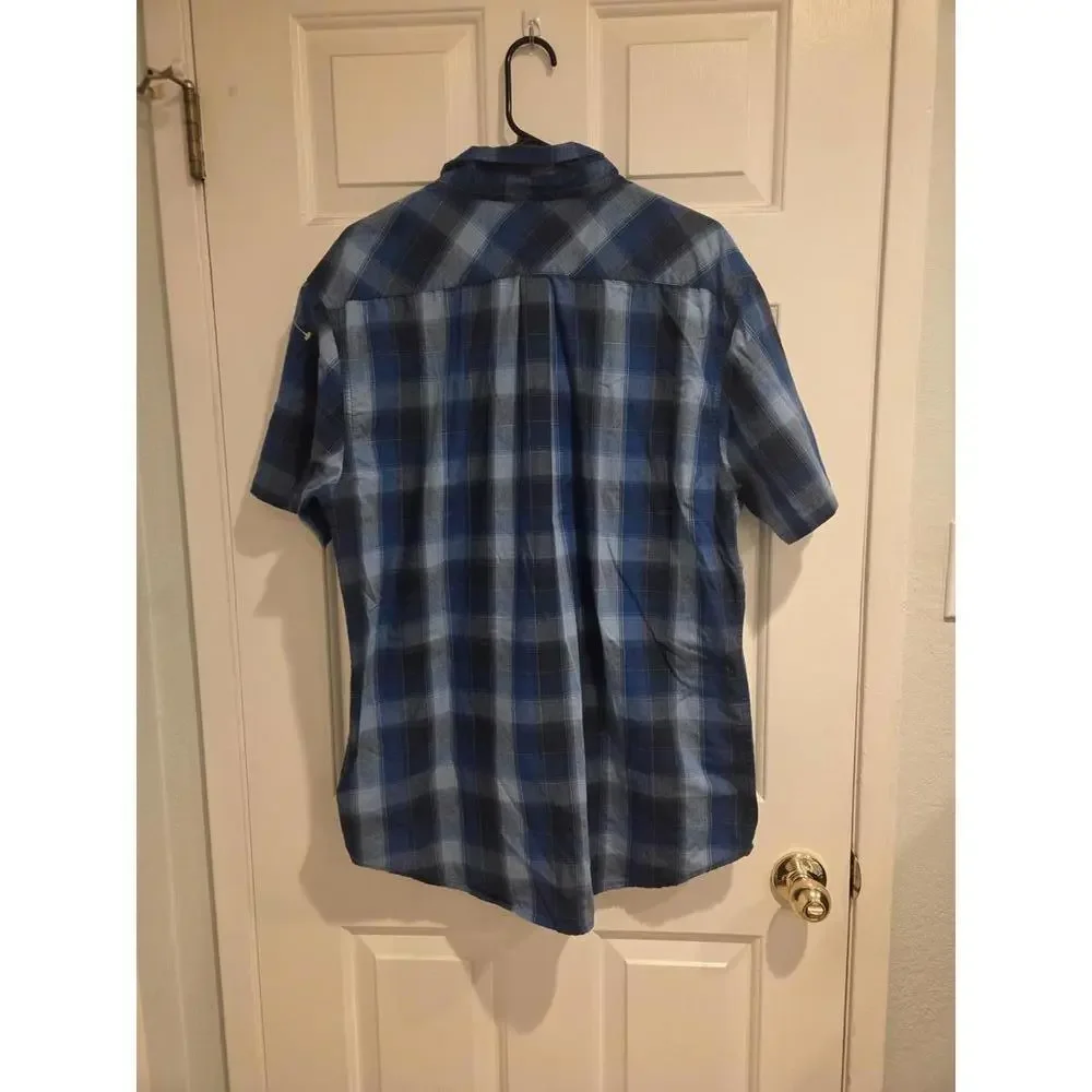 XXL Levi's Men's Blue Plaid Short Sleeve Button-Up Shirt